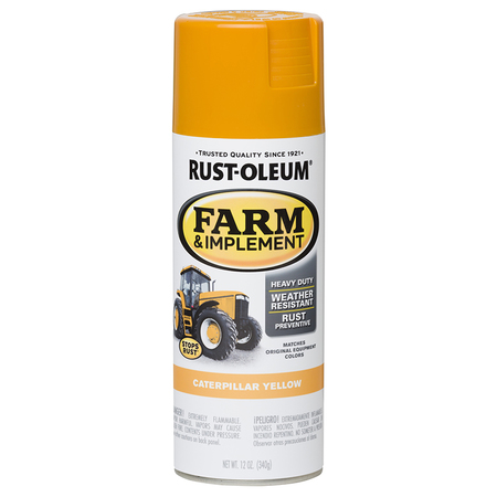 RUST-OLEUM 12 Oz Caterpillar Yellow Specialty Farm Equipment Enamel Spray 280140